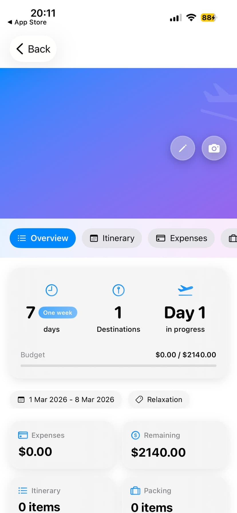 Itinero app – App features